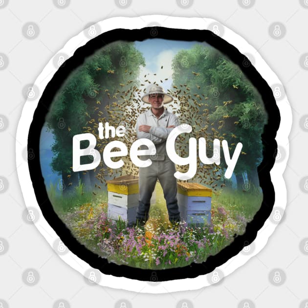 Funny Beekeeper Art For Men Dad Bee Hive Honey Beekeeping Sticker by woormle